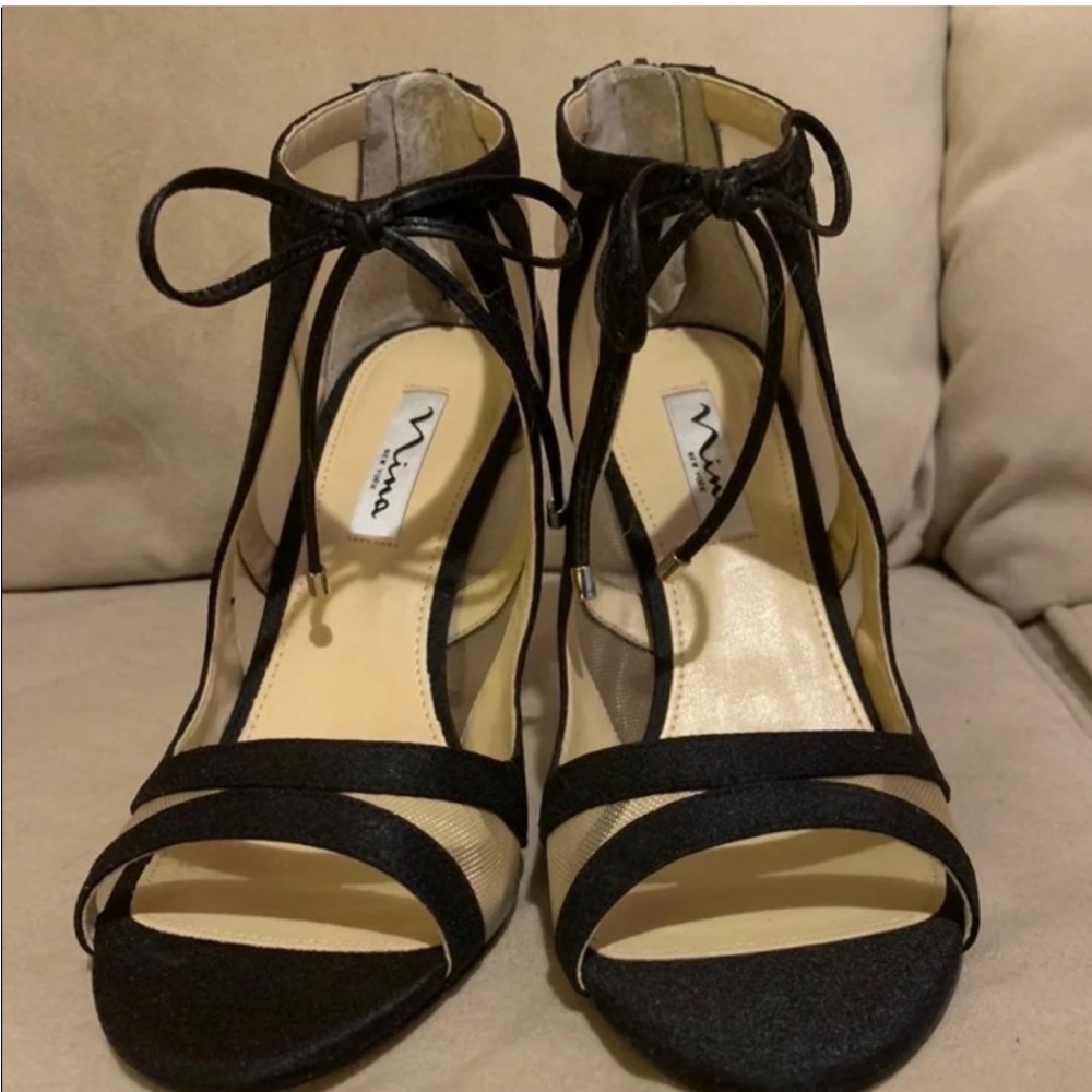 Nina Mesh Illusion Heels Size 9M NWOB - Picture 2 of 6